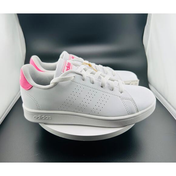 Adidas Advantage K White/Pink Shoes – IG2512 – Sz 3 - Picture 4 of 6